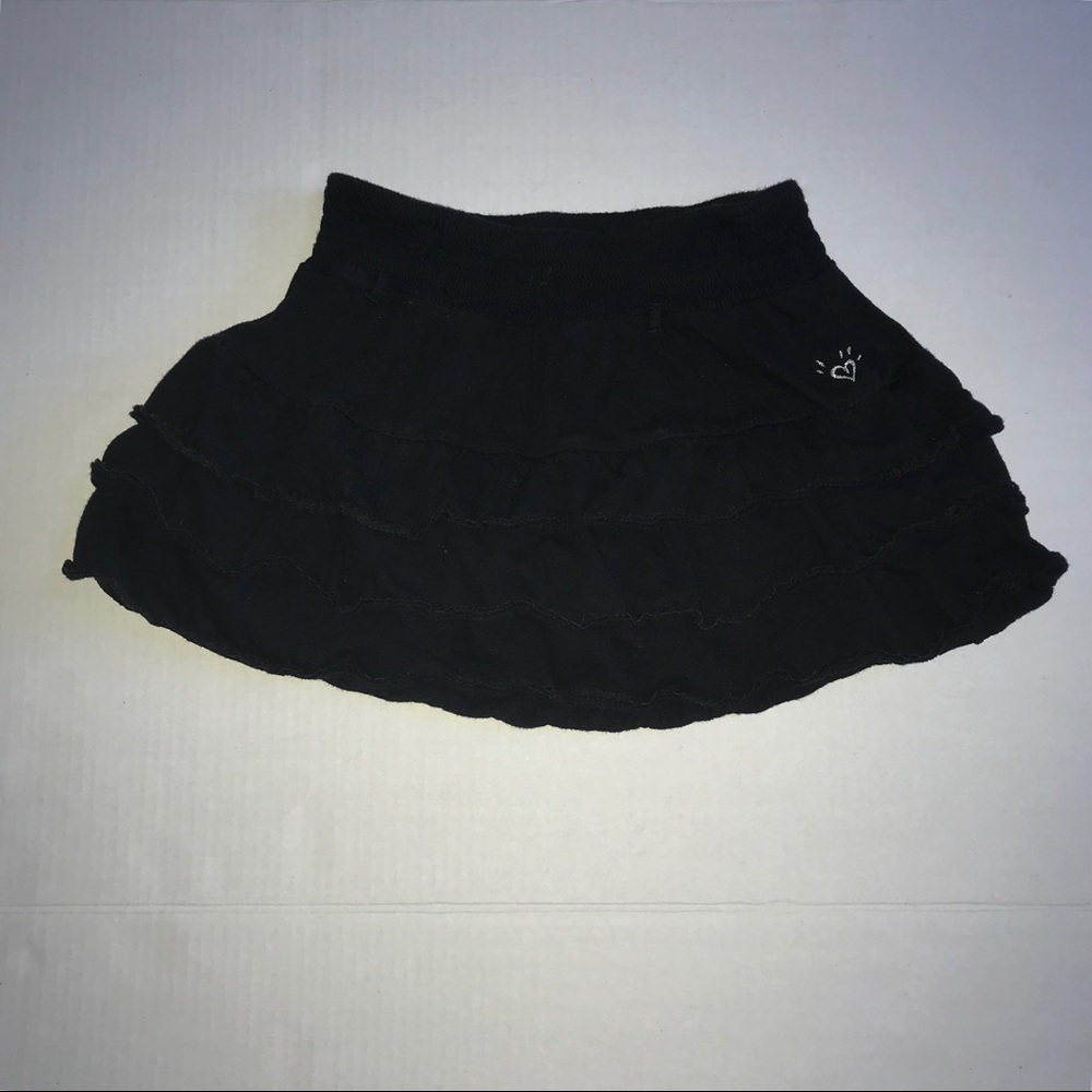 Justice Black Ruffle Skirt